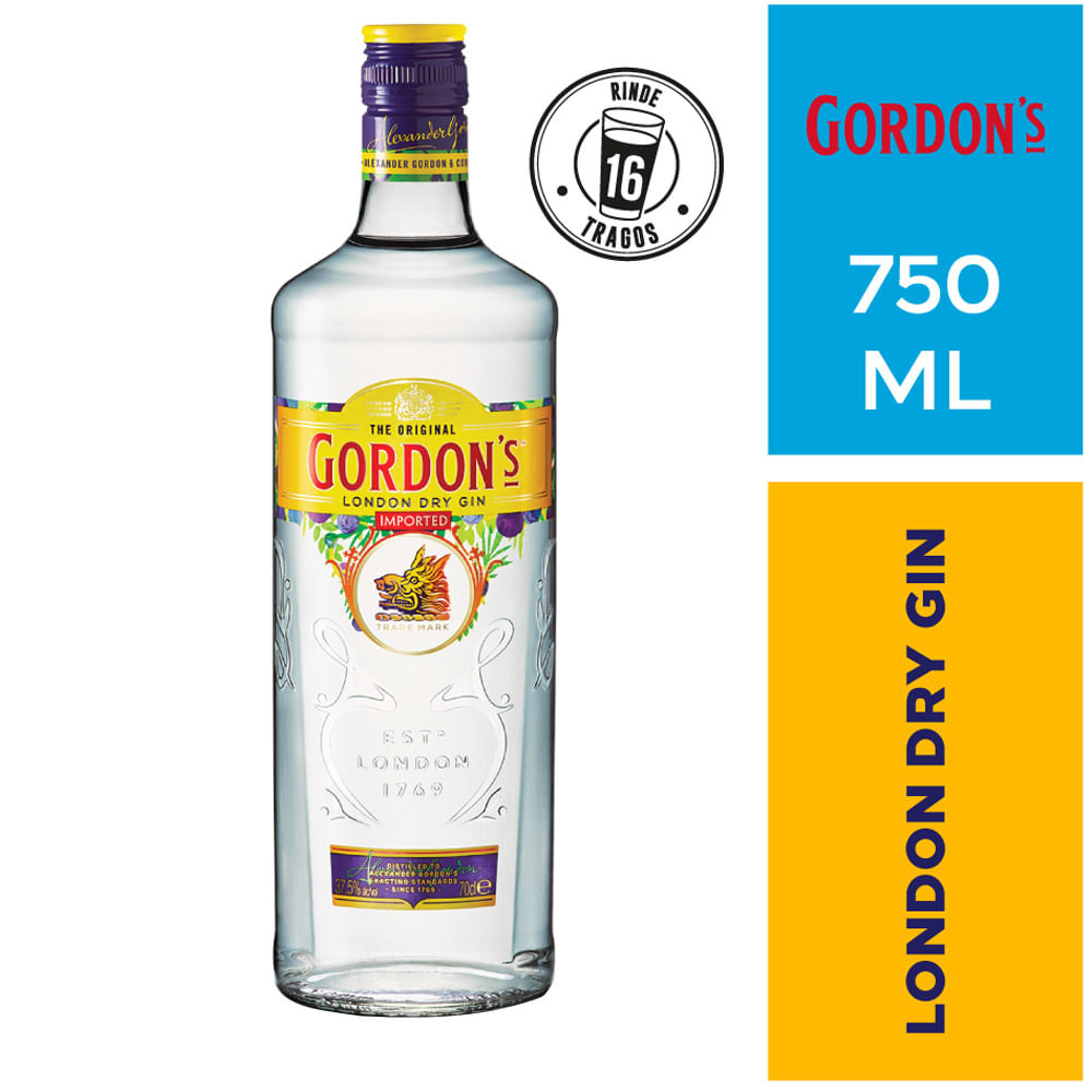 Gin GORDONS London Dry Botella 750ml