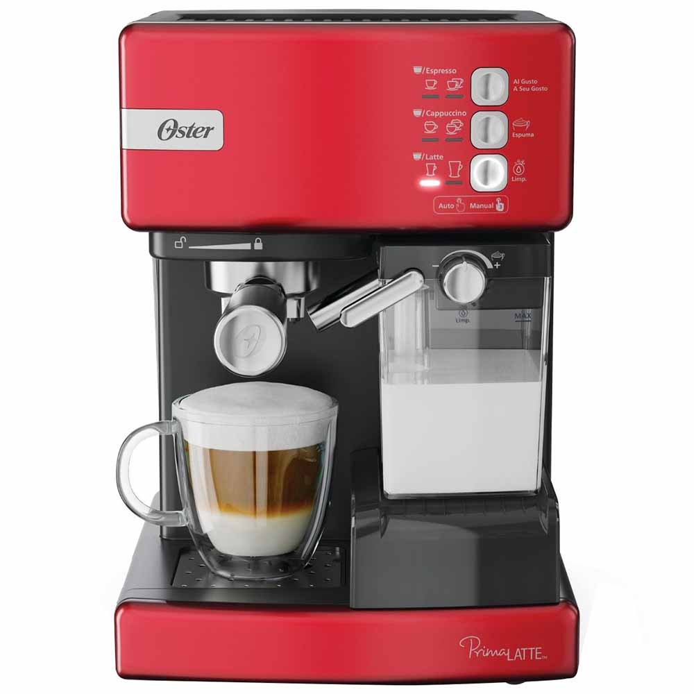 Cafetera de Espresso Prima Latte OSTER 2122469 Rojo