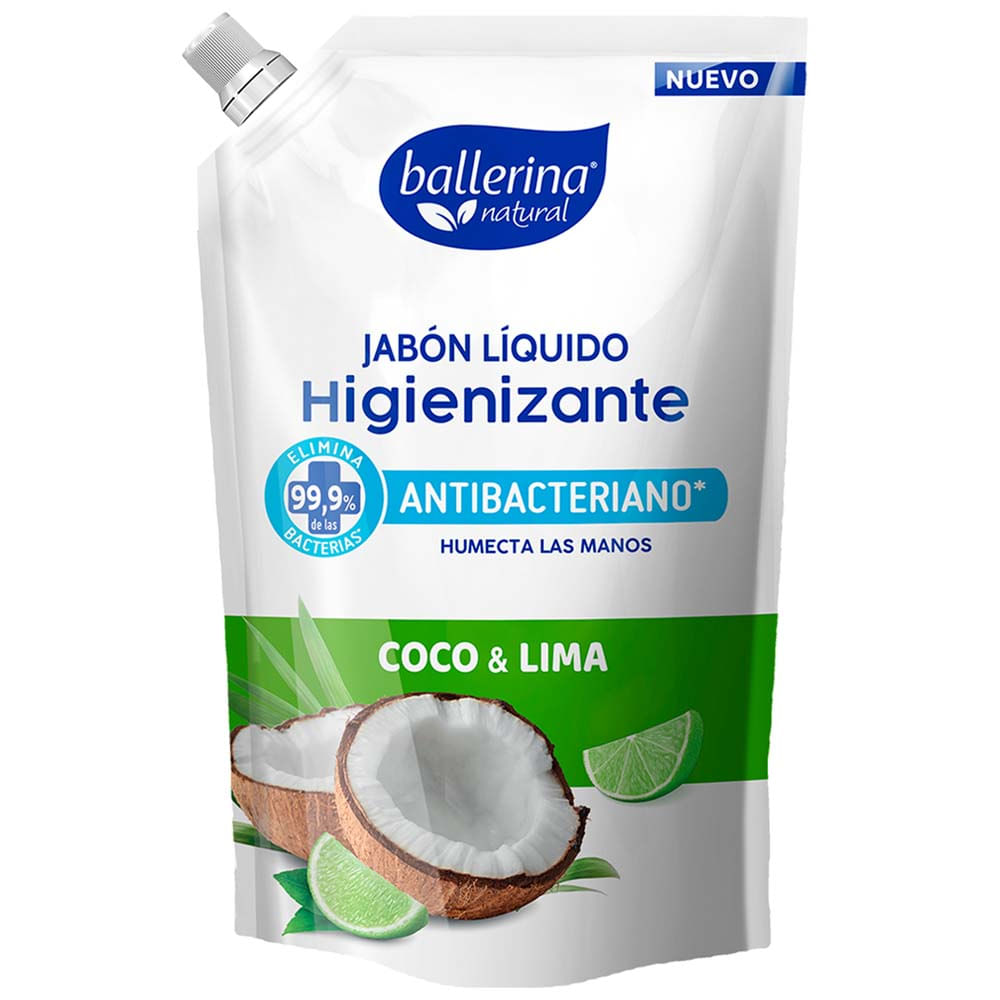 Jabón Líquido BALLERINA Coco & Lima Doypack 750ml