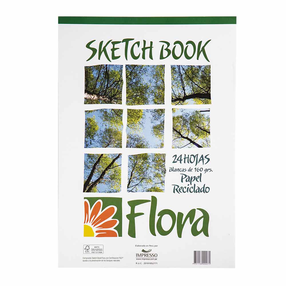 Sketch Book POLIFLOR Flora Block 24 Hojas