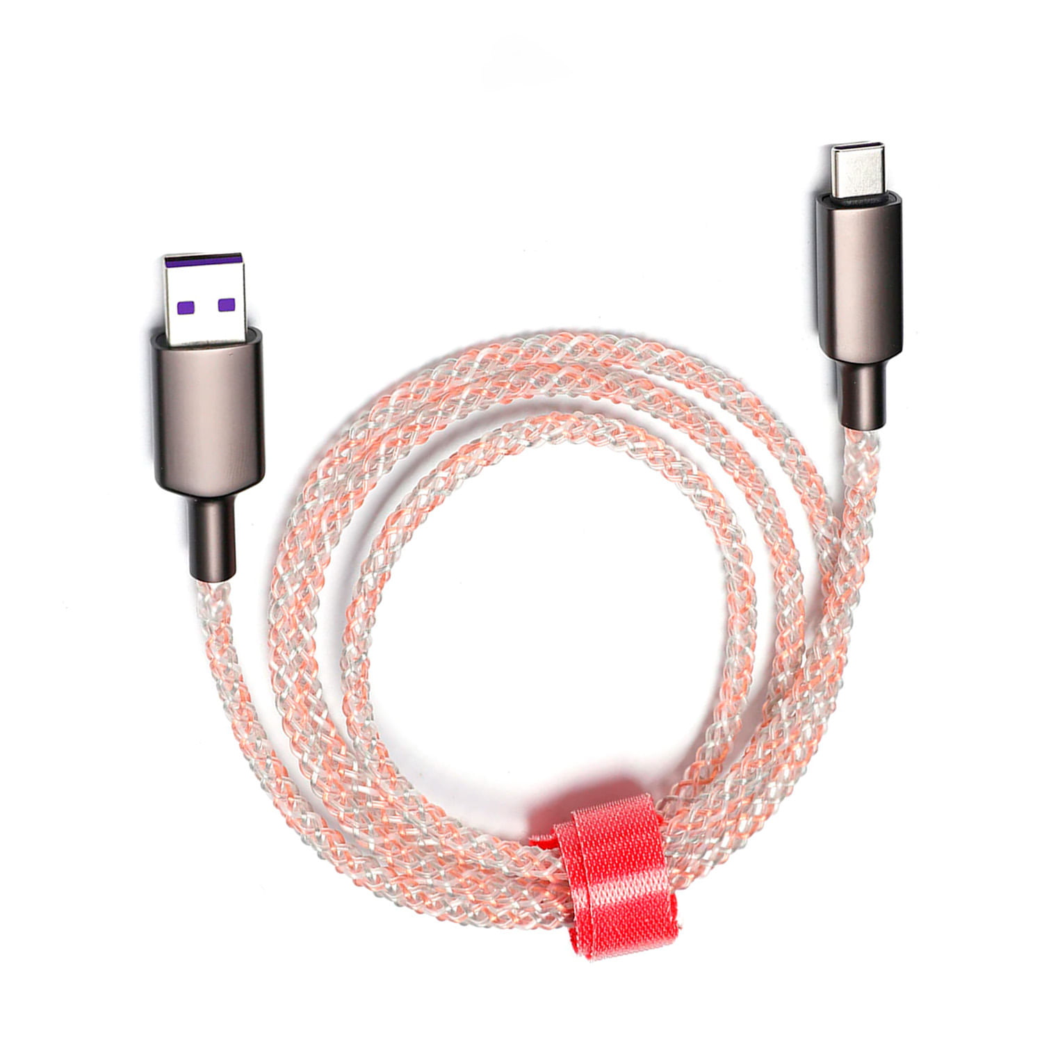 Cable Tipo C a USB Carga y Datos RGB 66W Carga rapida
