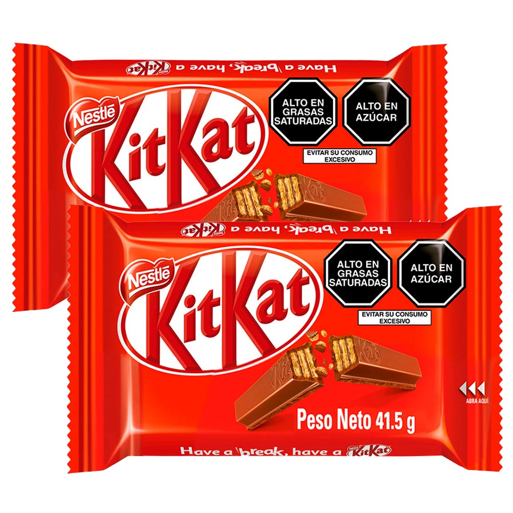 Pack Chocolate KIT KAT de Leche 41.5g Paquete 2un