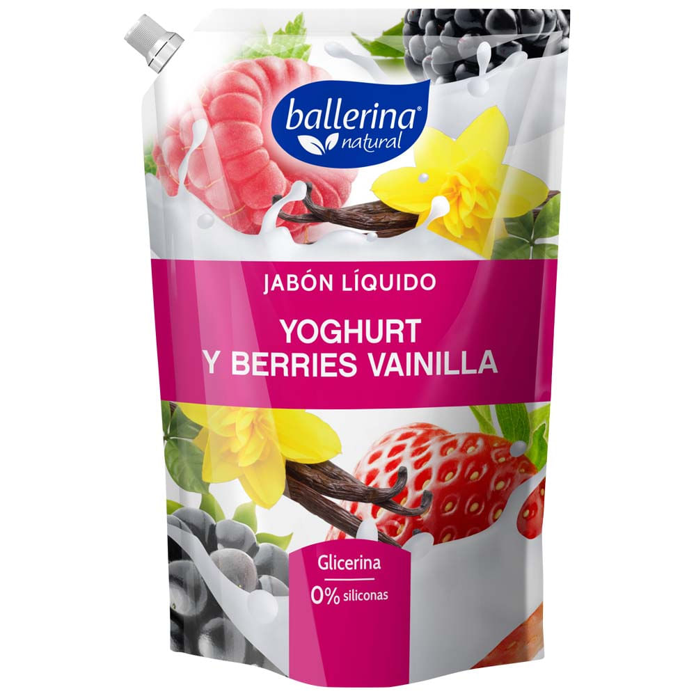 Jabón Líquido BALLERINA Yoghurt Berries y Vainilla Doypack 750ml