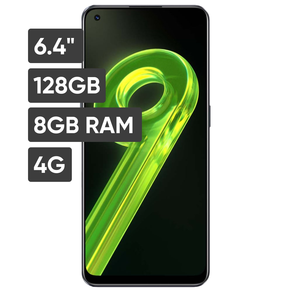 Smartphone REALME 9 6.4'' 8GB 128GB TRIPLE 50MP+2MP+8MP Meteor Black