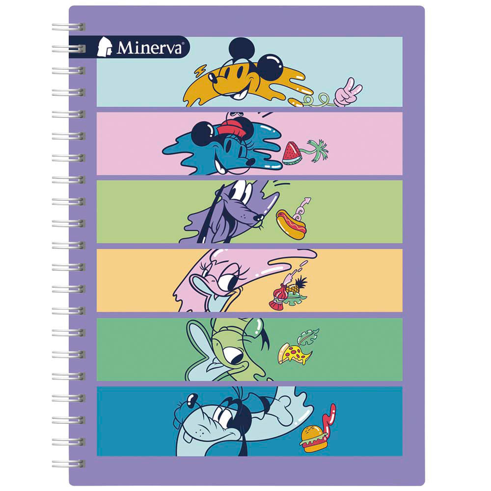 Cuaderno Anillado MINERVA Cuadriculado Tapa Dura A4 150 Hojas 5 Divisiones Disney