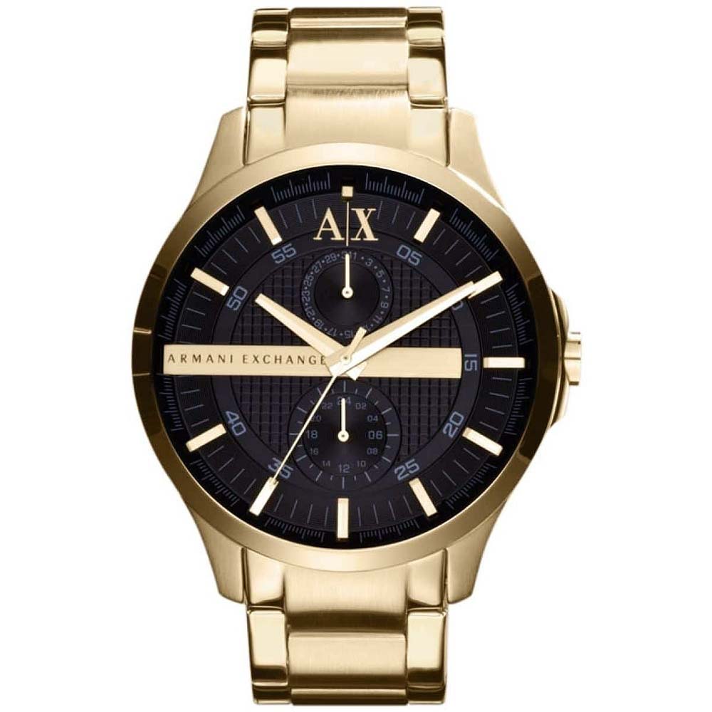Reloj Armani Exchange Hampton AX2122 Para Hombre Multifuncional Acero Inoxidable Dorado Negro