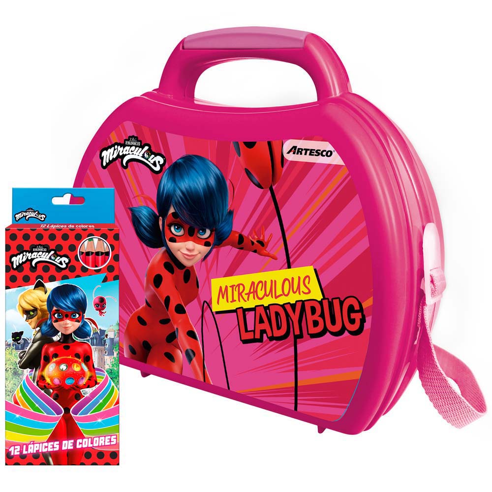 Pack ARTESCO Ladybug Lonchera + Colores
