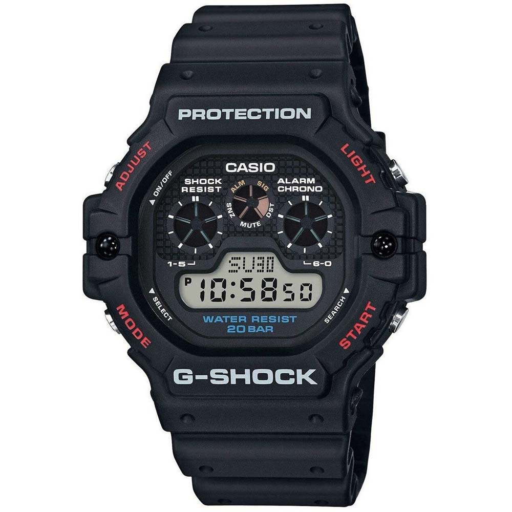 Reloj Casio G-Shock DW5900-1 para Hombre Digital Alarma Luz De Fondo Acuático Negro