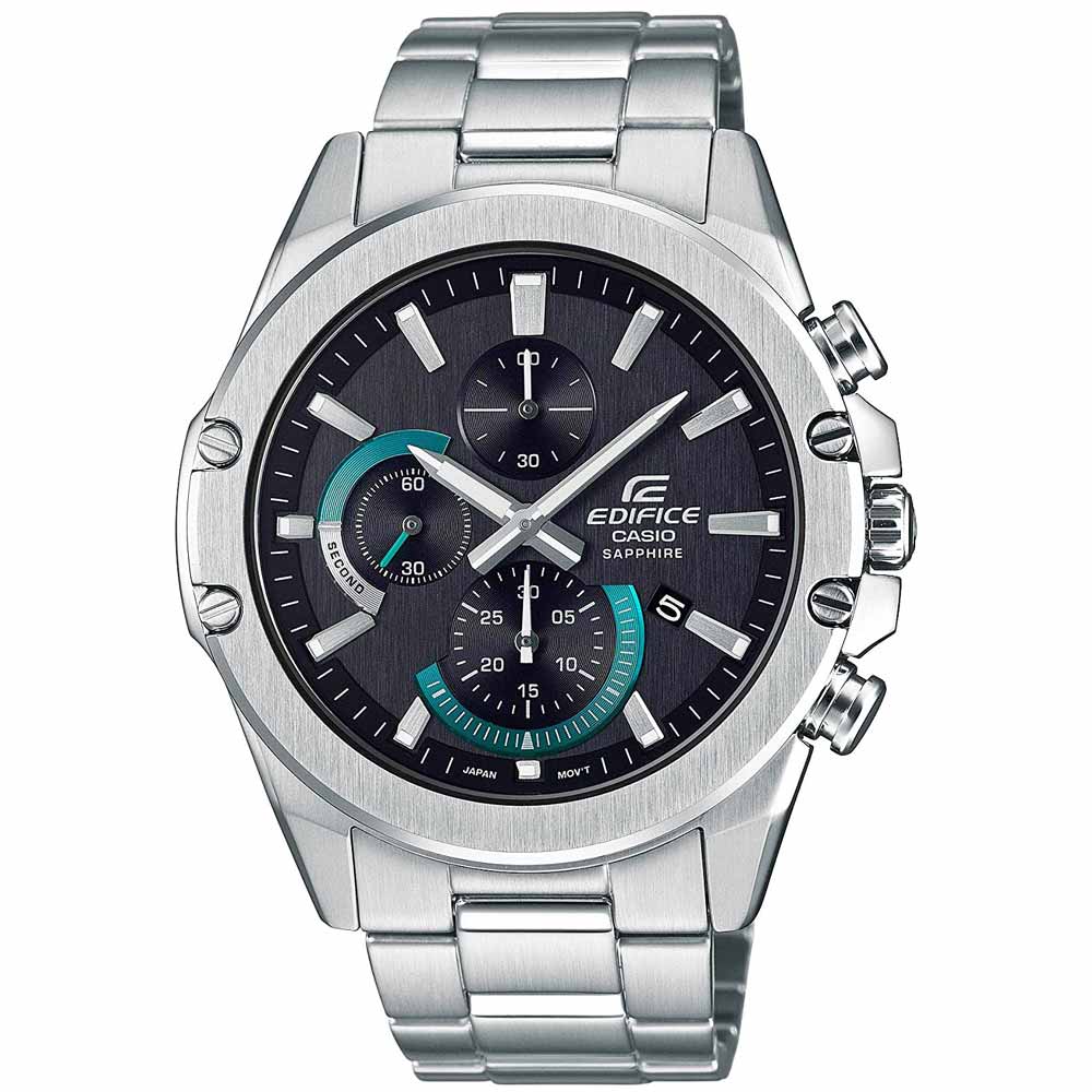 Reloj Casio Edifice Zafiro EFR-S567D-1AV Para hombre con Numero de Serie Cronómetro Plateado Negro