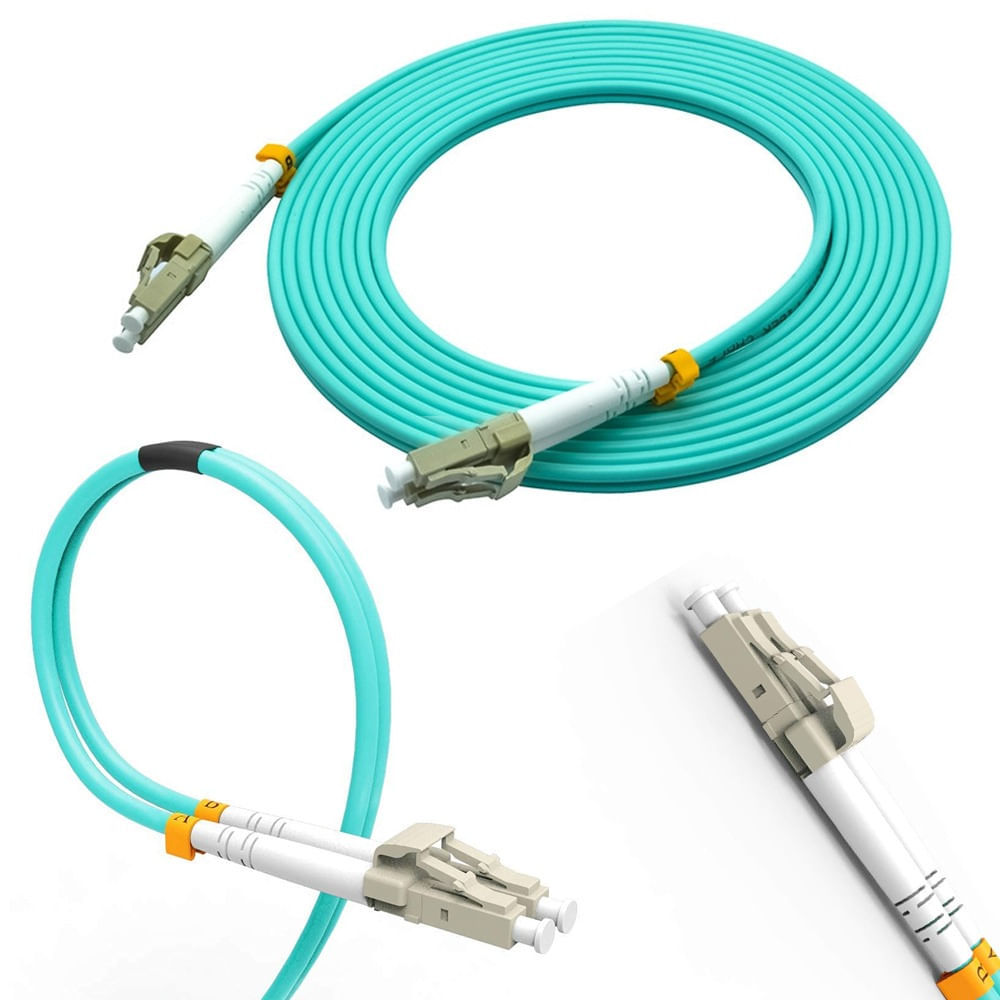 Cable Patch Cord de Fibra Optica OM3 3.0mm LC-LC 50dB 50/25 5 Metros