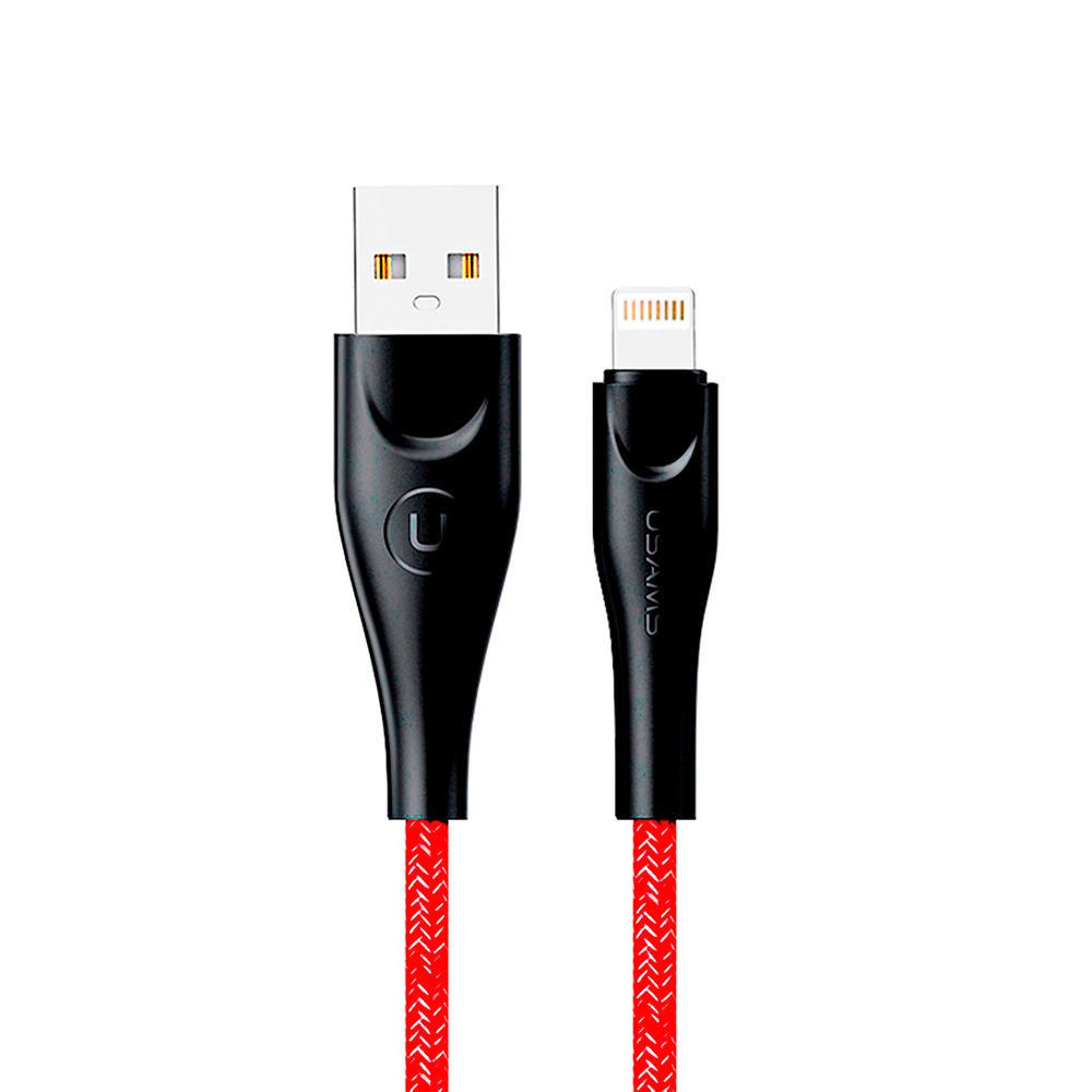 Cable Usams U41 Tejido USB a Lightning 1m Rojo