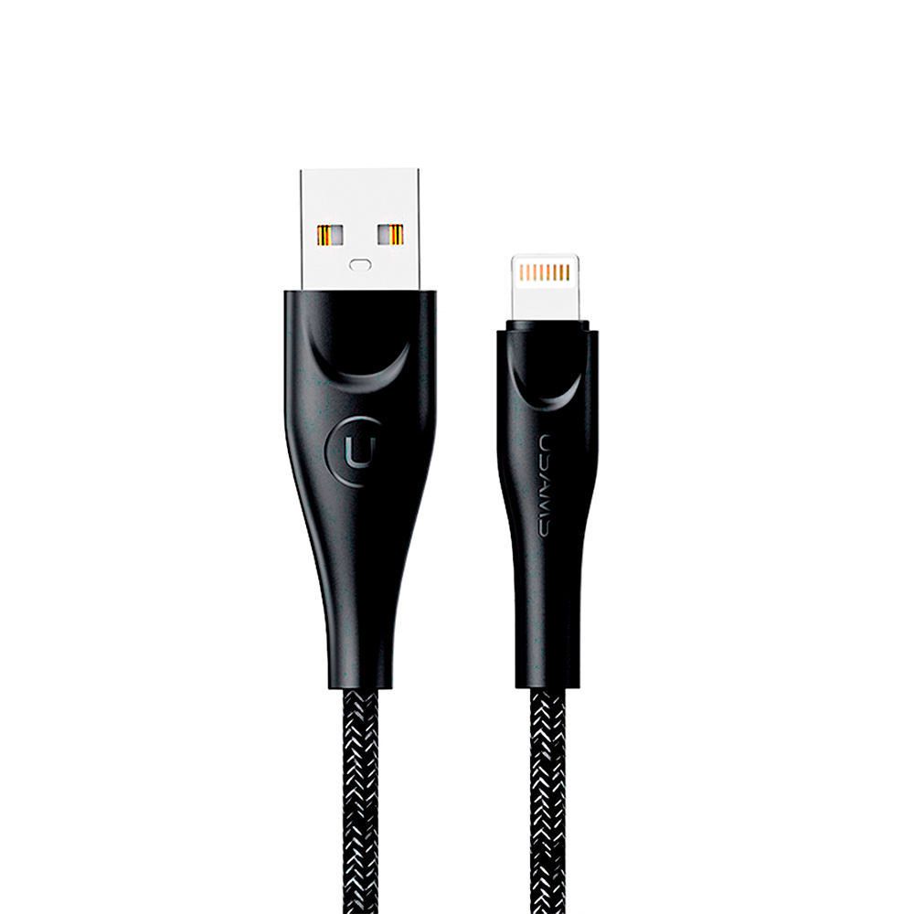 Cable Usams U41 Tejido USB a Lightning 1m Negro