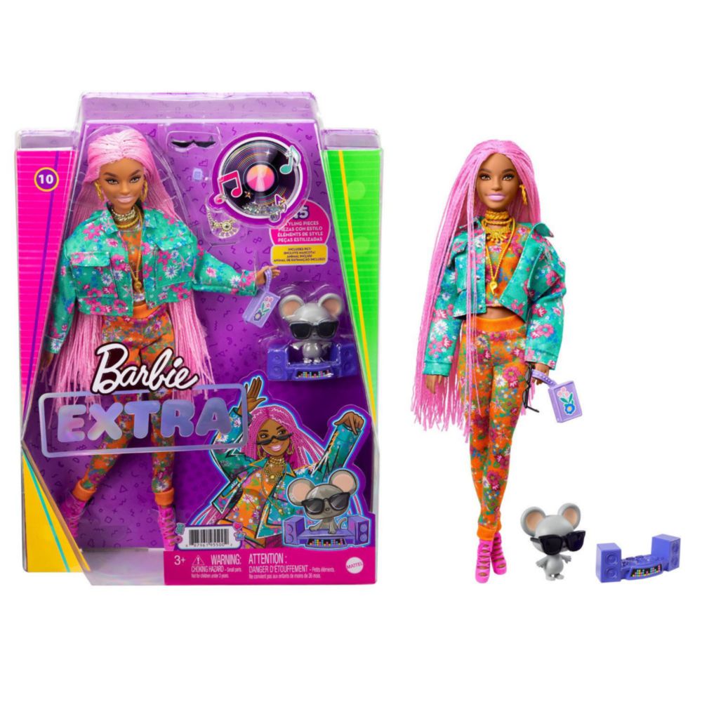 Muñeca Barbie Extra Cabello Rosa