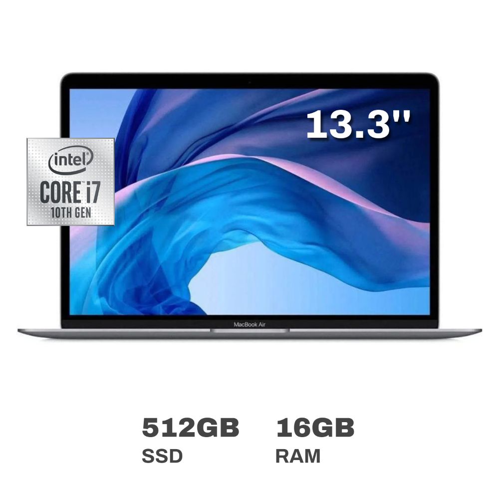 Apple Macbook Air 2020 13.3" Intel Core i7 16GB 512GB SSD Space Gray Teclado Inglés Caja Abierta Reacondicionado