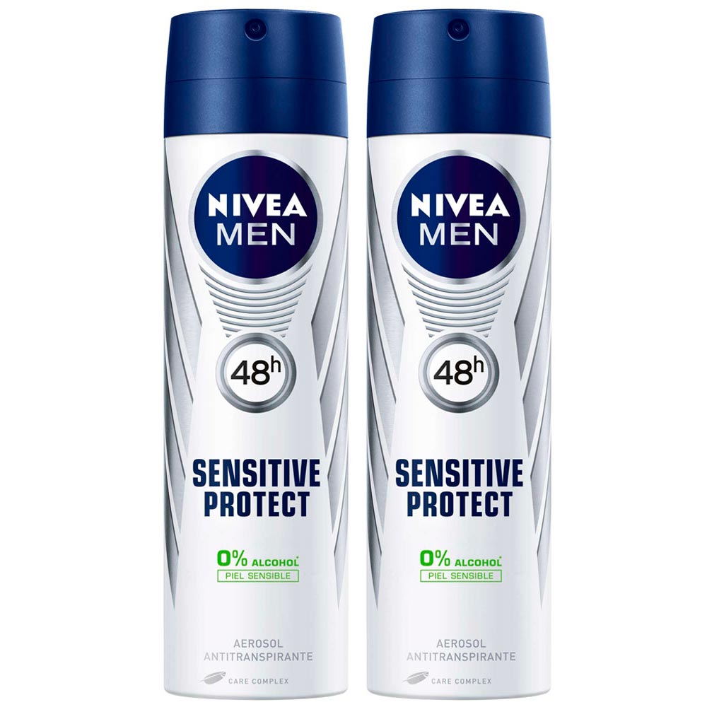 Pack Desodorante Spray NIVEA Sensitive Protect 150ml Frasco 2un