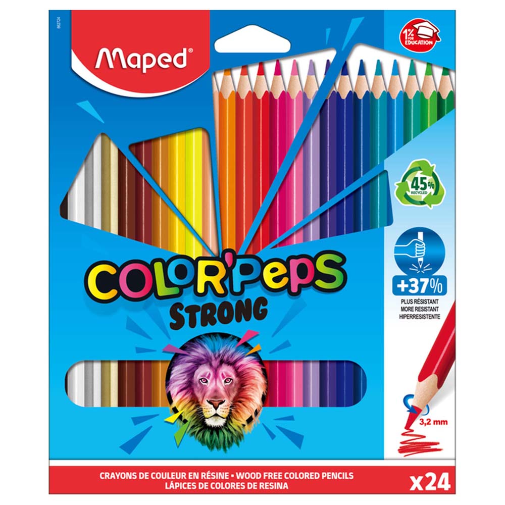 Pack de Lápices MAPED Strong Multicolor 24un