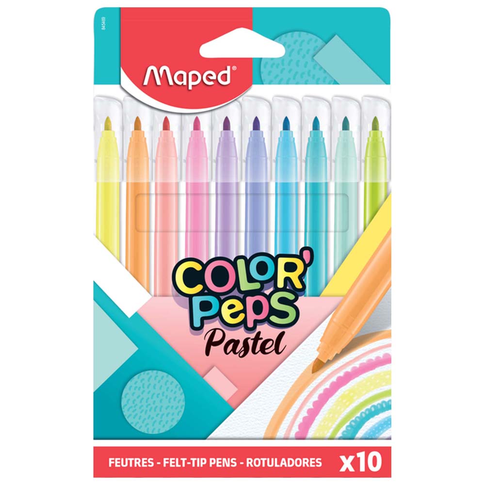 Plumones Pastel MAPED Color'Peps Caja 10 un
