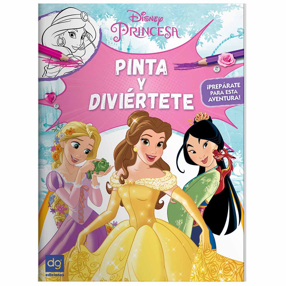 Libro Infantil DISTRIBUIDORA GRÁFICA Pinta y Diviertete con Princesas
