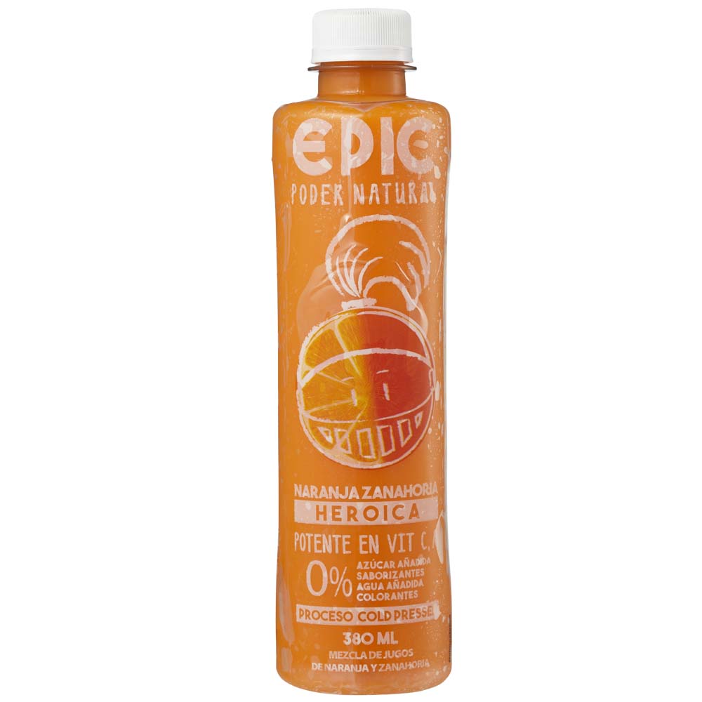 Jugo de Zanahoria Naranja EPIC Botella 380ml