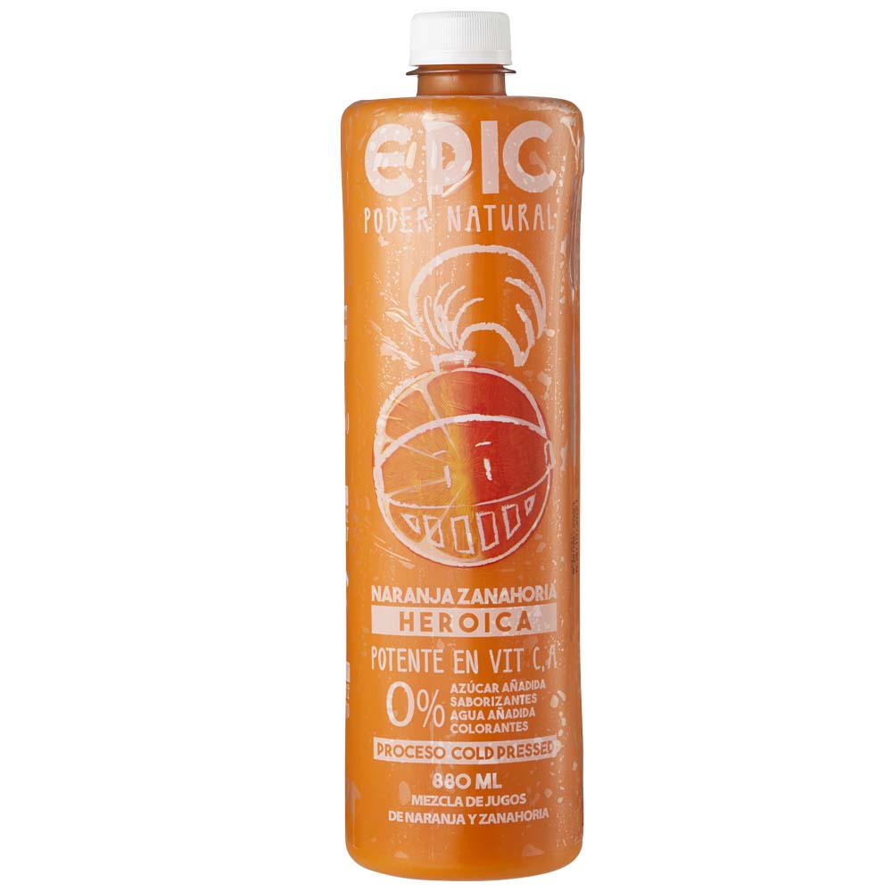 Jugo de Zanahoria Naranja EPIC Botella 880ml
