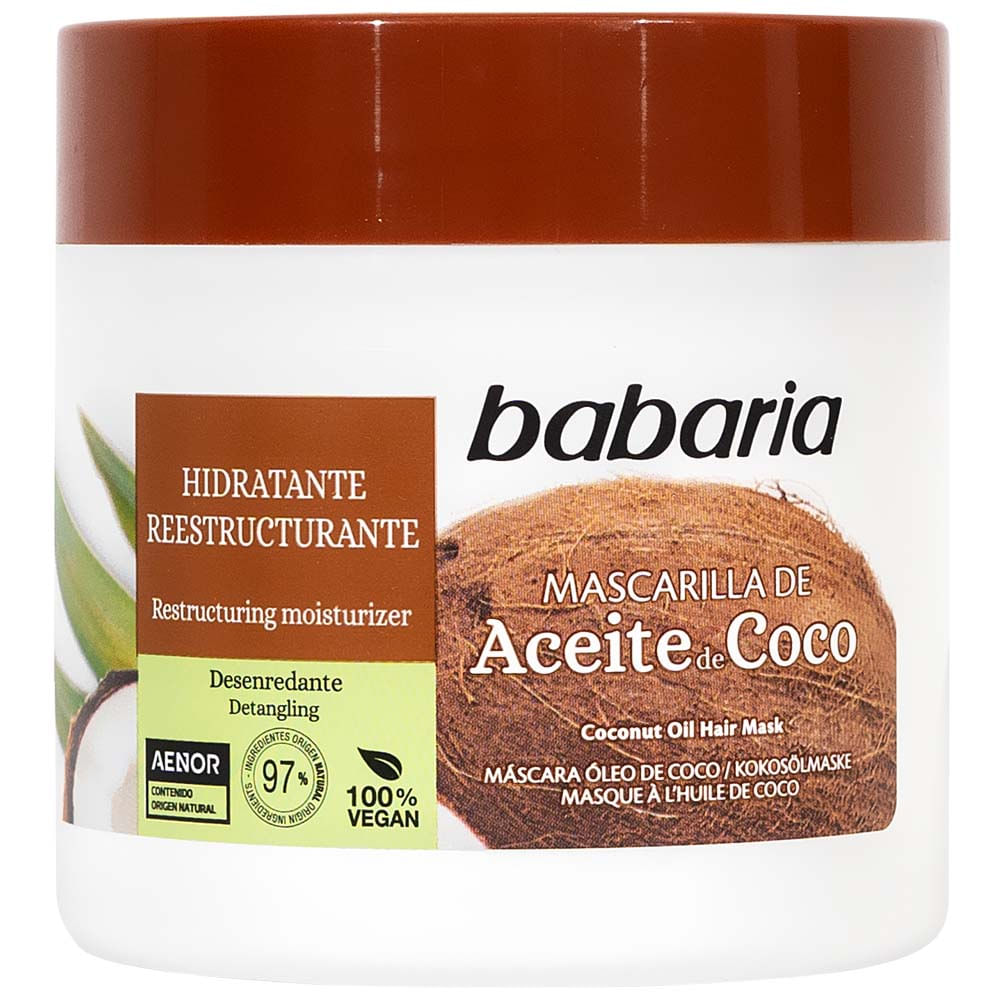 Crema de Tratamiento BABARIA para Cabello Aceite de Coco Fraco 400ml