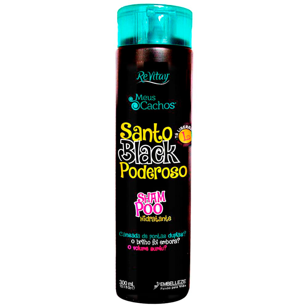 Shampoo NOVEX Sin Sal Santo Black Frasco 300ml