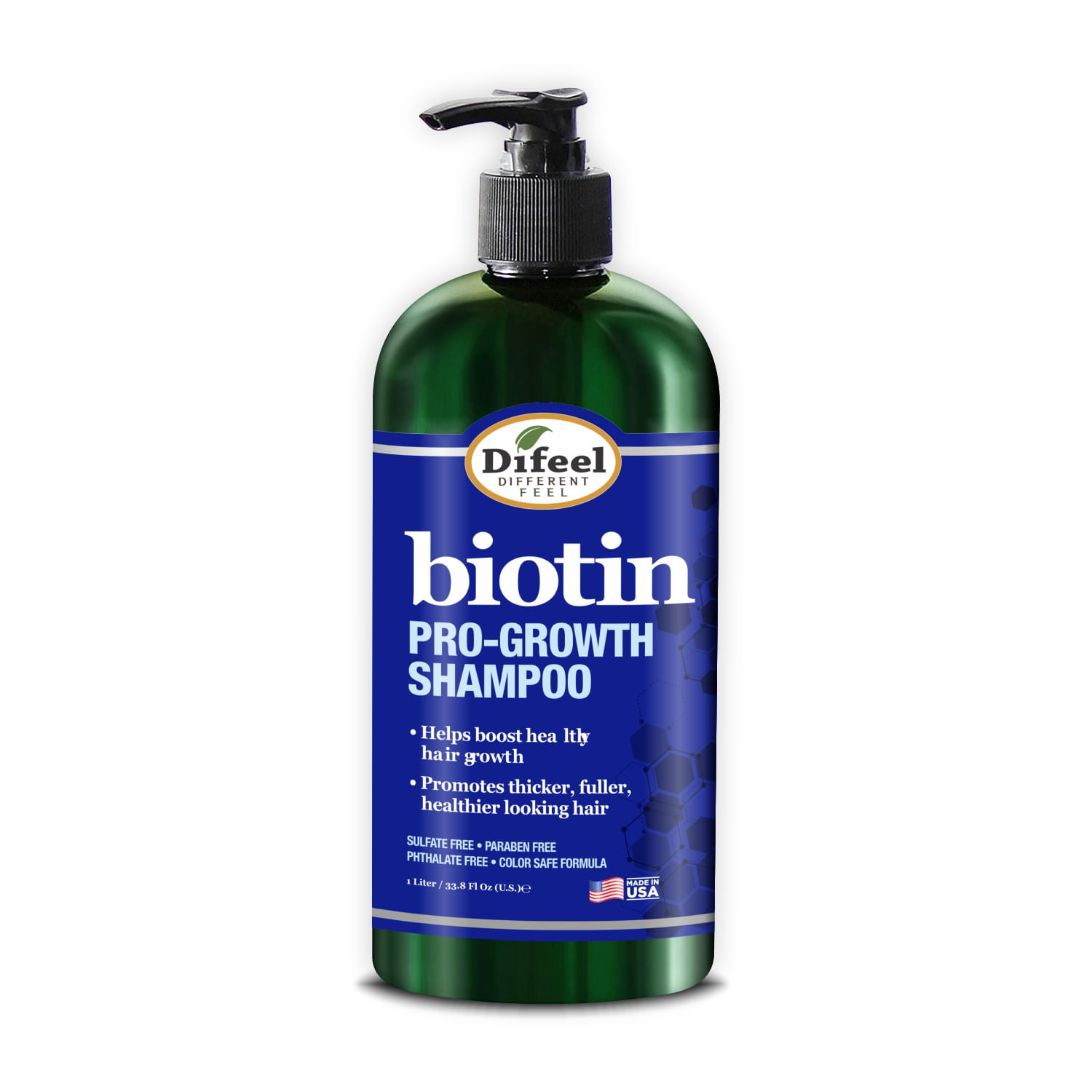 Difeel Biotin Shampoo Pro Crecimiento 1Lt – Detiene la caída del cabello – Resultados en 10 días