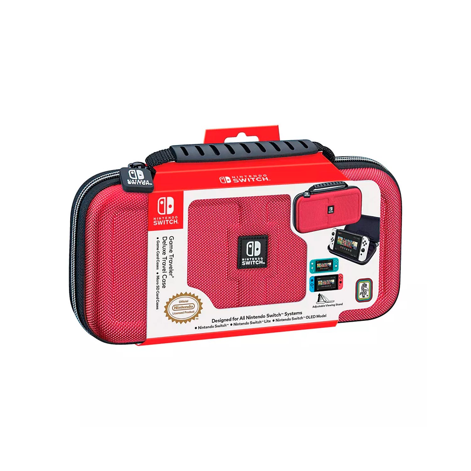 Estuche Game Traveler Deluxe Travel Case Red Black 1680D Nintendo Switch Oled