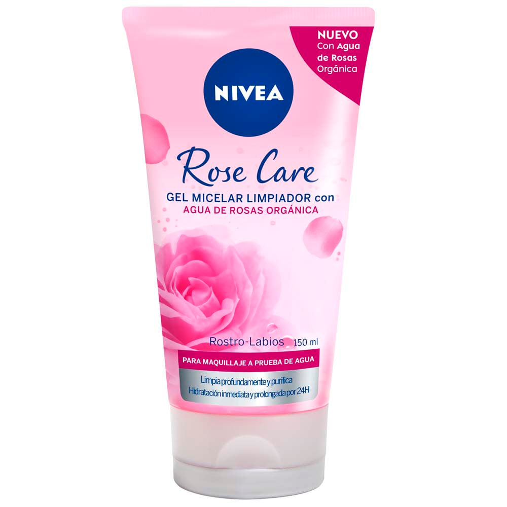 Limpiador Facial Gel NIVEA Rose Care Tubo 150ml