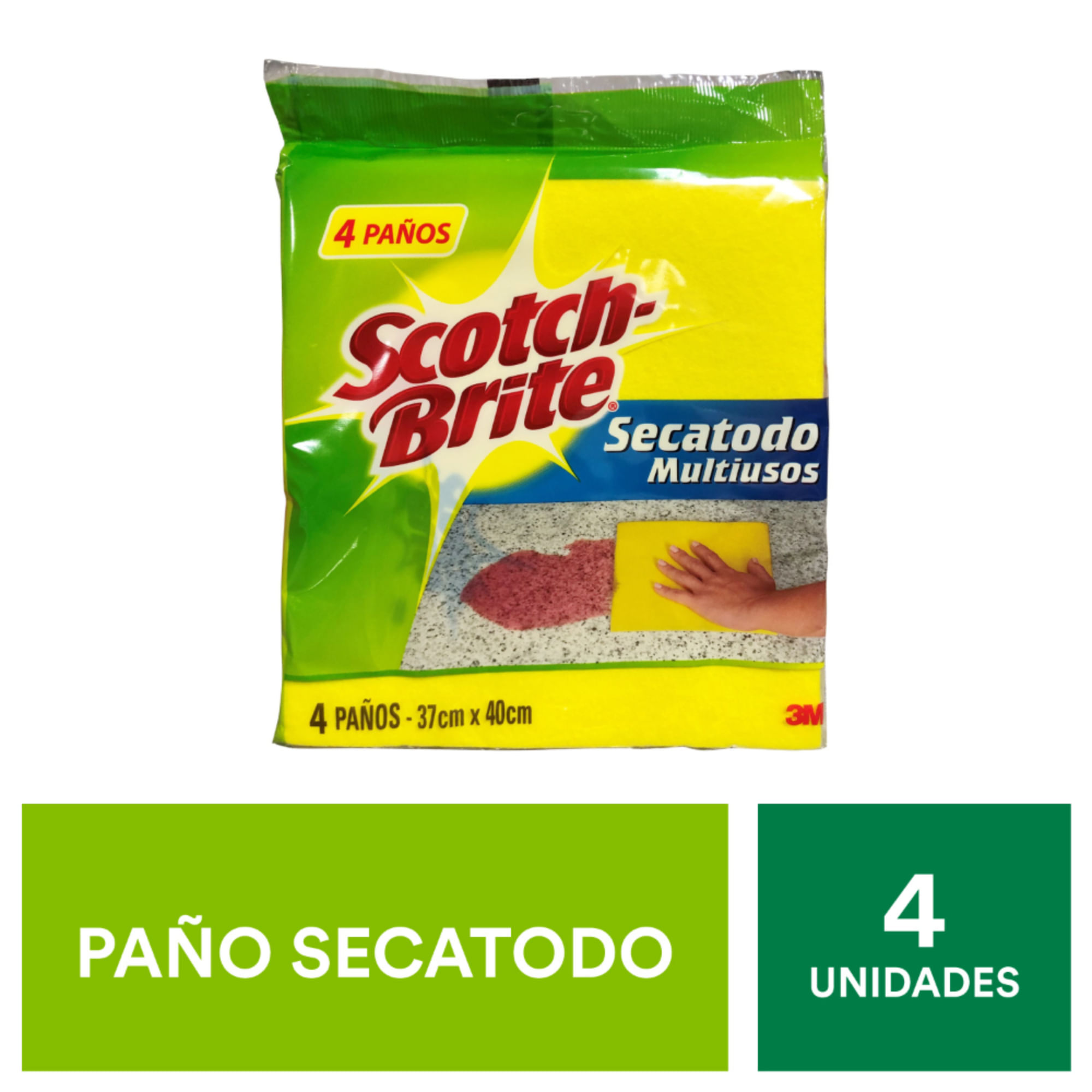 Paño Scotch-Brite Secatodo Paquete 4un