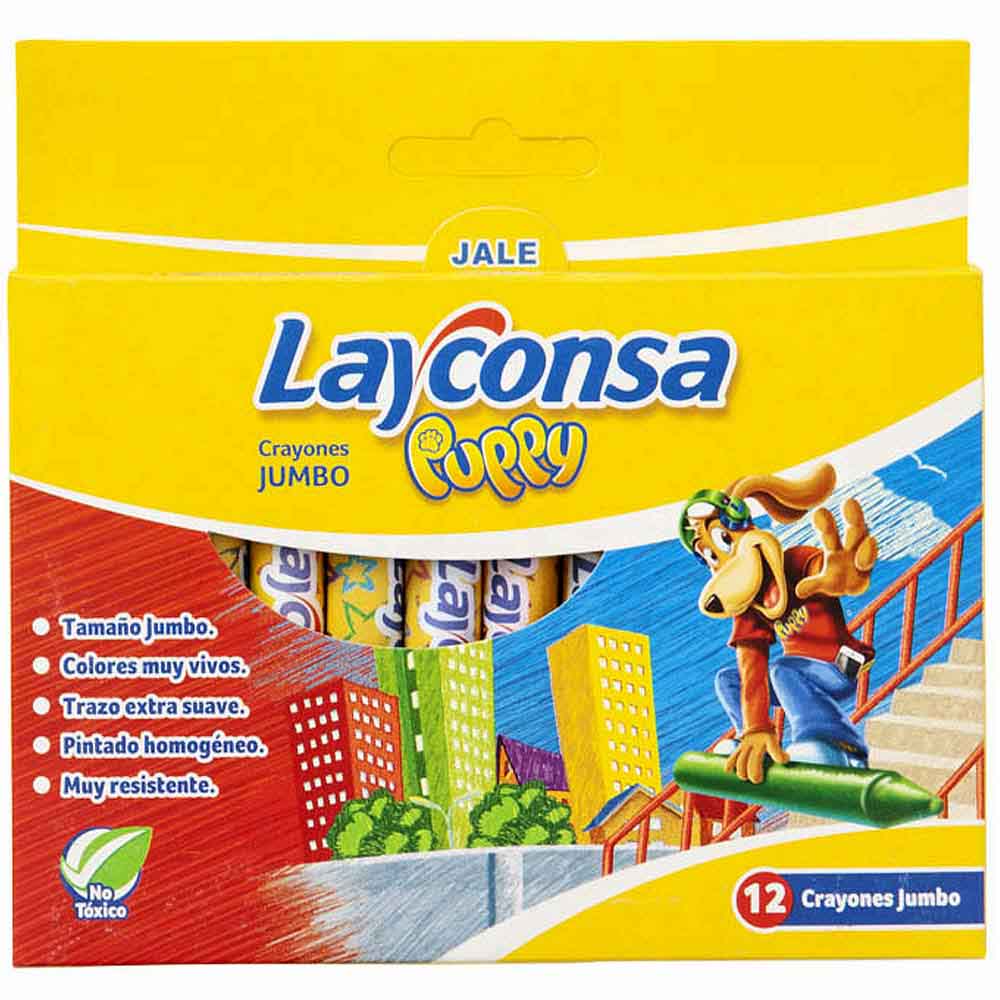 Crayón LAYCONSA Puppy Jumbo Paquete 12un