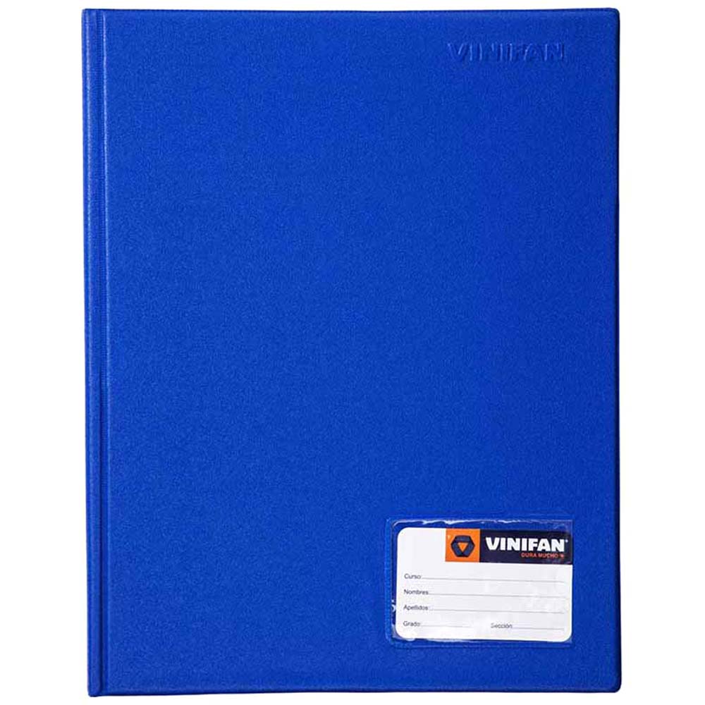 Folder VINIFAN A4 Tapa Dura Azul con Gusano