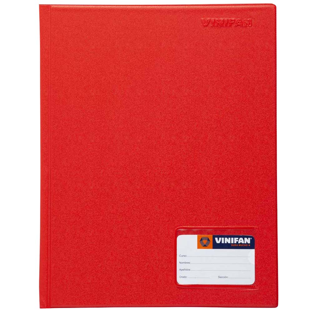 Folder VINIFAN A4 Tapa Dura Rojo