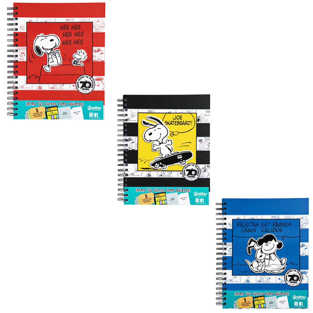Cuaderno DGNOTTAS Snoopy Tapa Dura A4