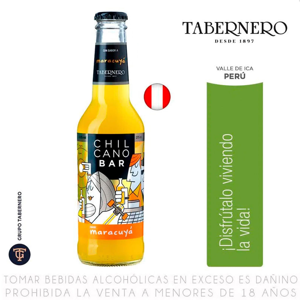 Ready To Drink (RTD) CHILCANO BAR Tabernero Maracuyá Botella 275ml