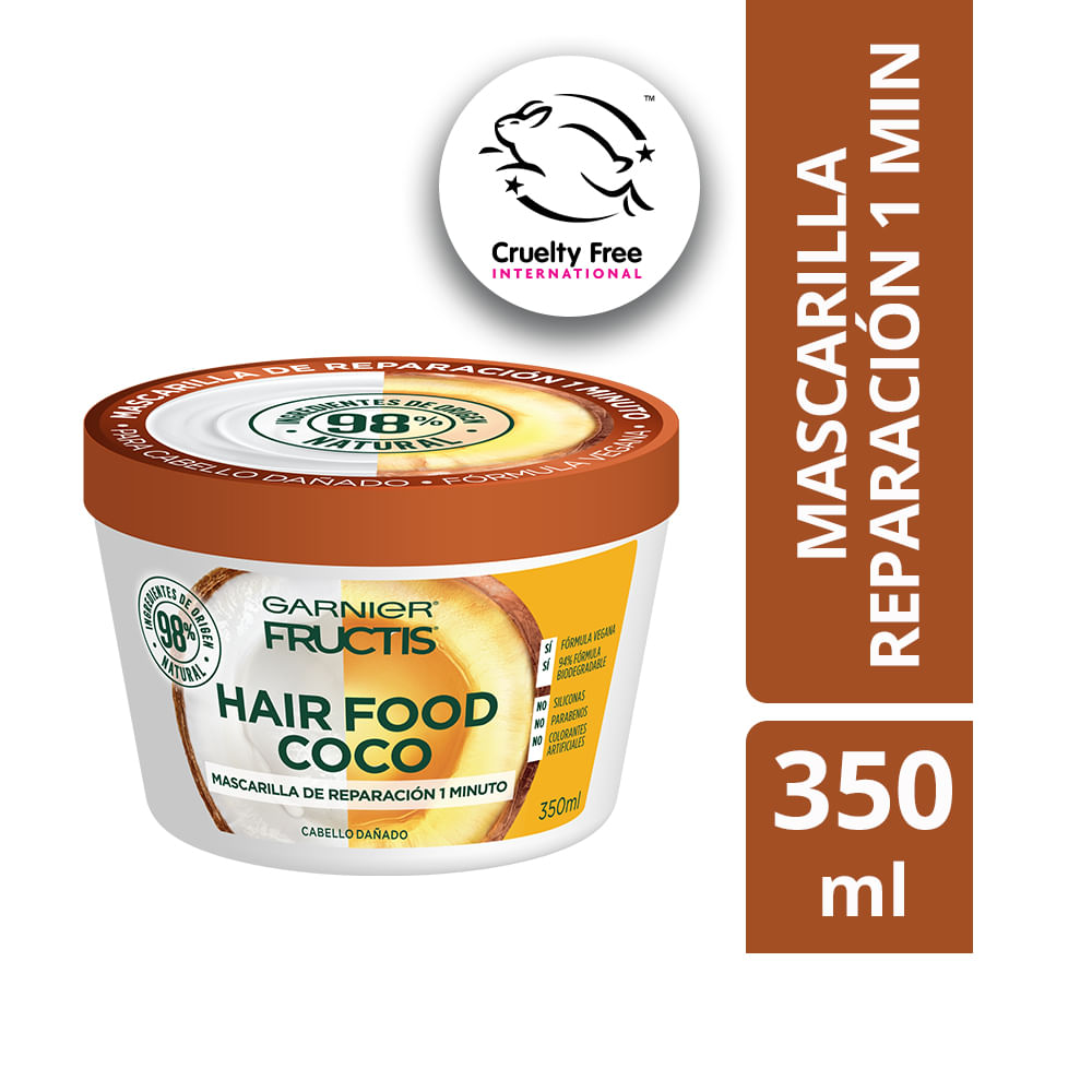 Crema de Tratamiento FRUCTIS Hair Food Reparadora de Coco Frasco 350ml