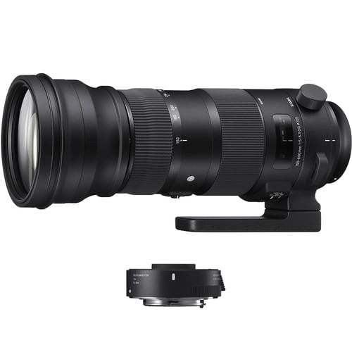 Lente deportiva Sigma 150-600 mm f/5-6.3 DG OS HSM y kit de teleconversor TC-1401 1.4x para Canon EF