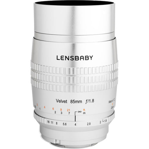 Lensbaby Velvet 85mm f/1.8 Lente para Micro Cuatro Tercios (Plata)
