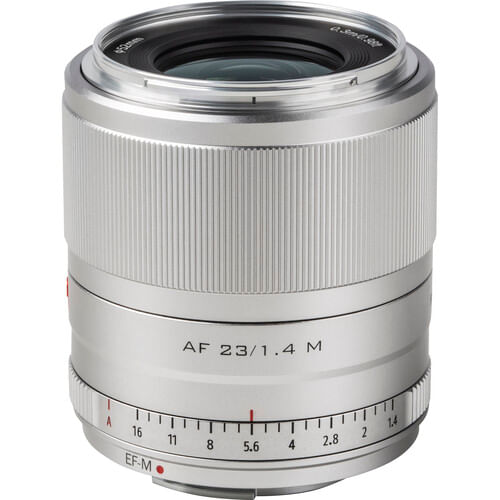 Lente Viltrox AF 23mm f/1.4 M para Canon EF-M (Plata)