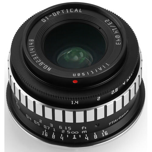 Lente tteartisan de 23 mm f/1.4 para Canon RF (negro y plateado)