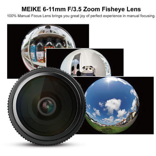 Meike mk-6-11 mm f/3.5 lente de pez para fujifilm x