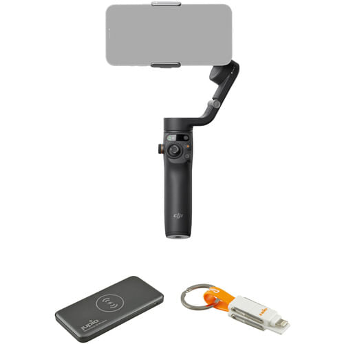 Gimbal para smartphone DJI Osmo Mobile 6 con batería externa de 10 000 mAh y kit de cables