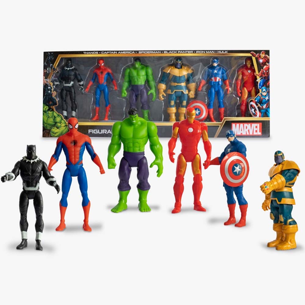 Set De Figuras Marvel Articulables Y De Jebe Avengers