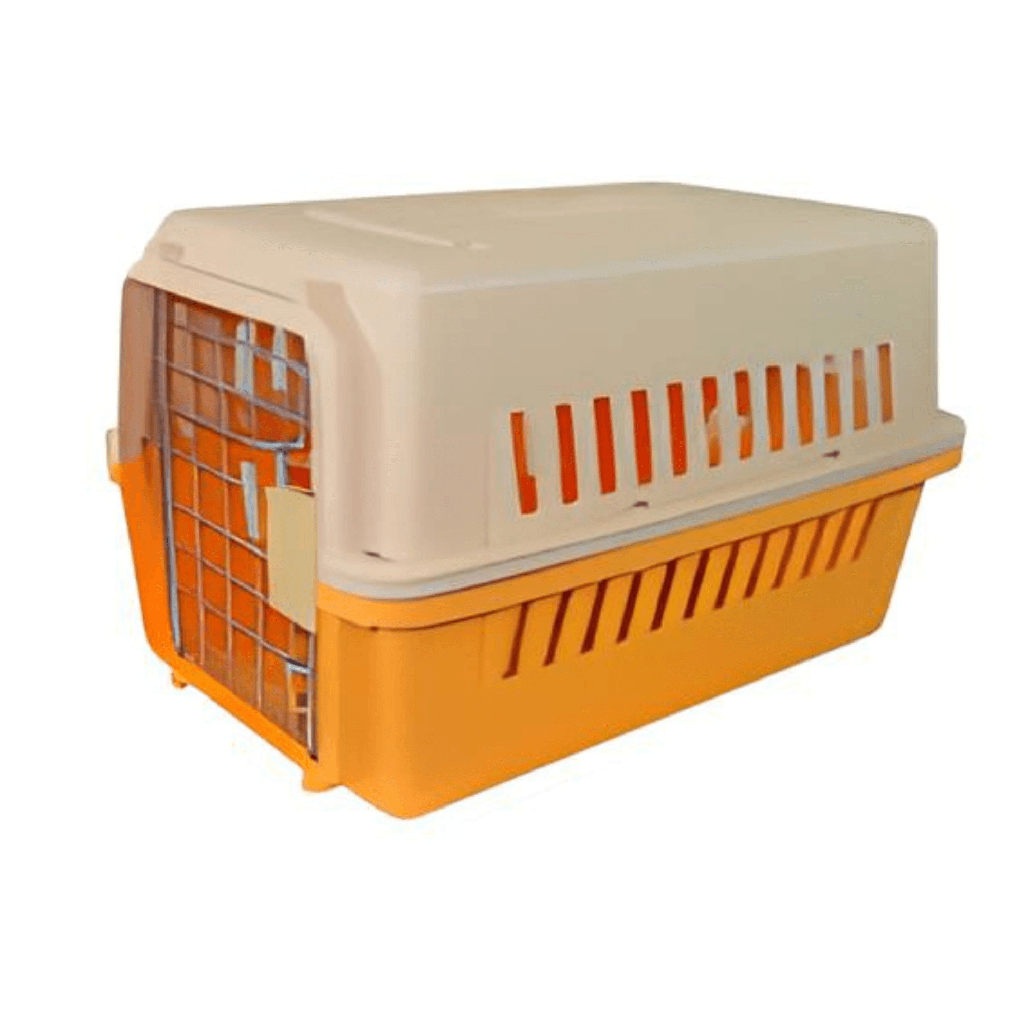 Transportador de Mascotas, Kennel, Canil L48 - Piso Impermeable - Amarillo