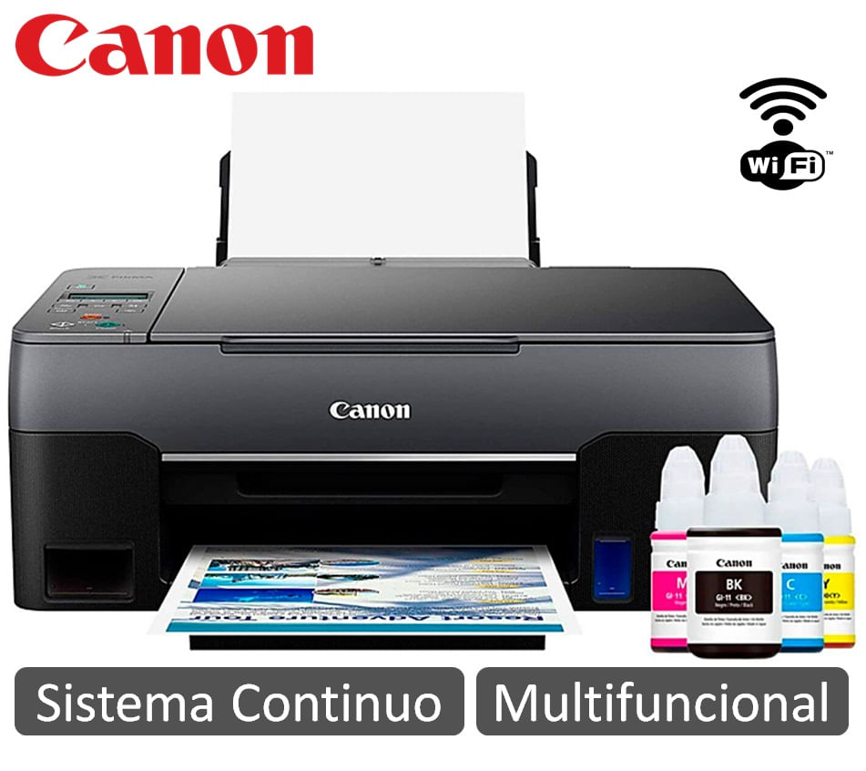 Impresora CANON Pixma G3160 Multifuncional tinta continua, Inalambrica Wifi, Gris