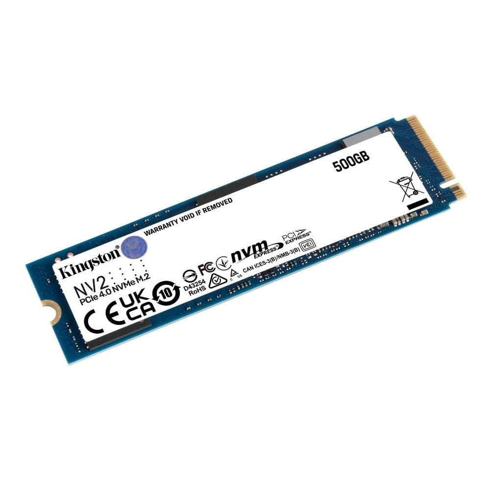 Disco SSD Kingston 500GB NV2 PCIe 4.0 NVMe M.2 3500 MBPs