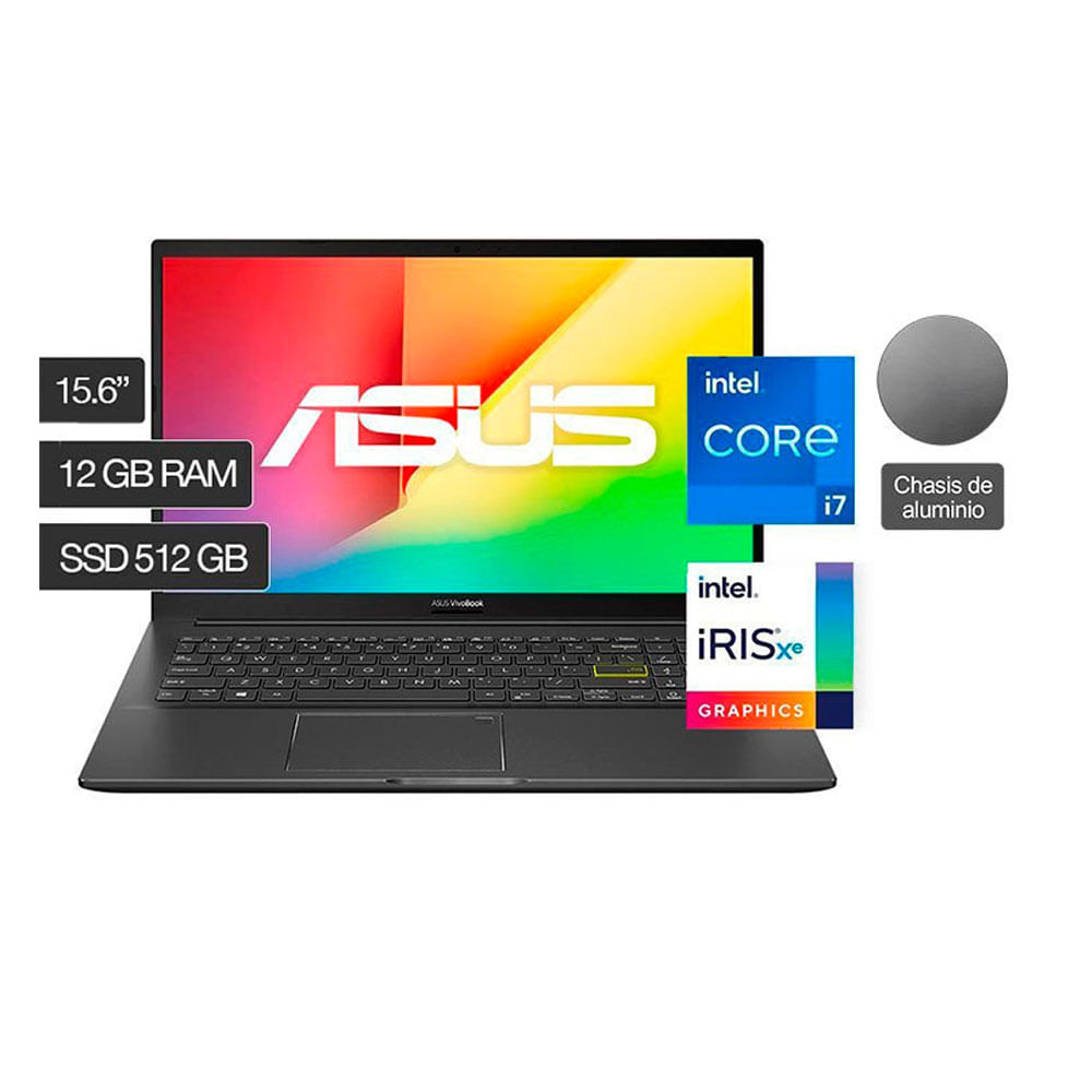 Laptop Asus Vivobook X513EA-BQ1096T 15.6" Intel Core i7-1165G7 12GB 512GB SSD