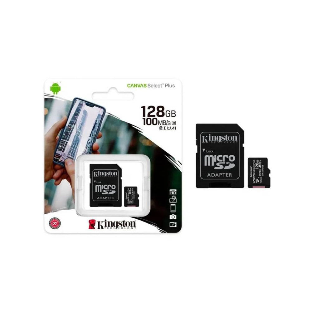 Memoria Micro SD Kingston Canvas Select Plus A1 100MB/S Full HD 128GB