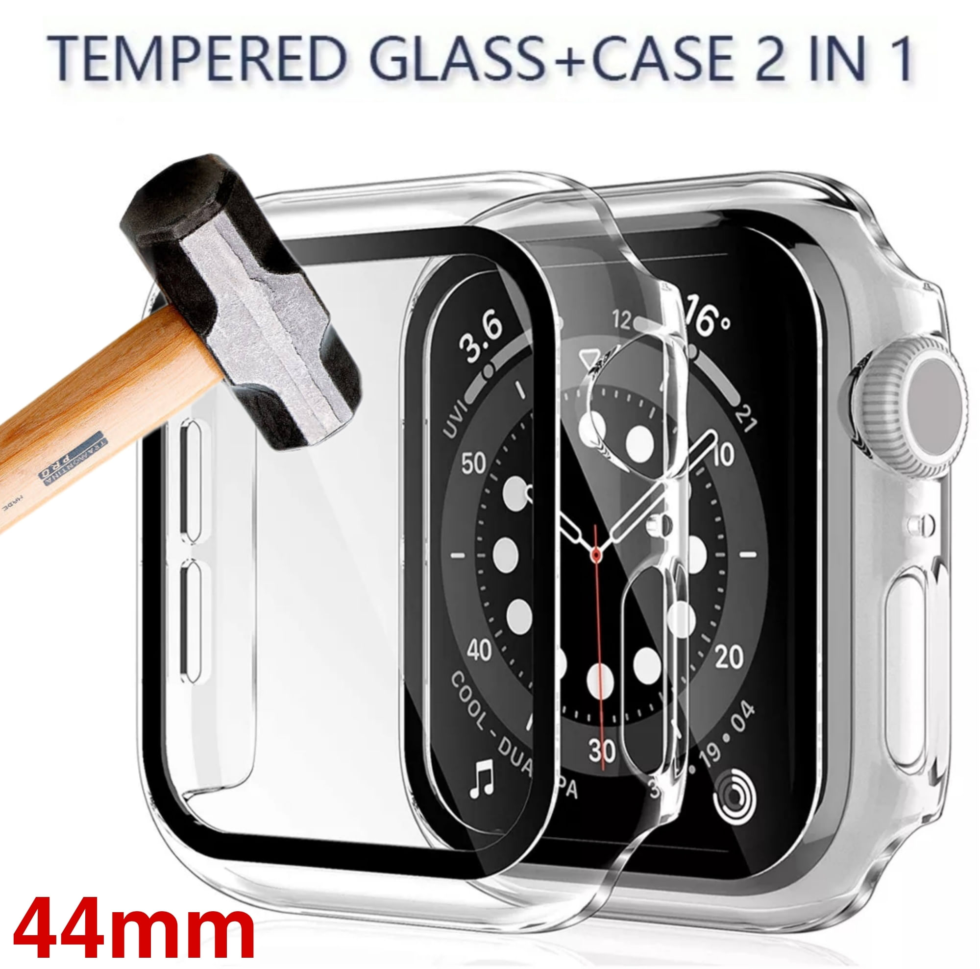 Case Funda 360 para Apple Watch 44mm Serie 4 / 5 / 6 / SE - Clear