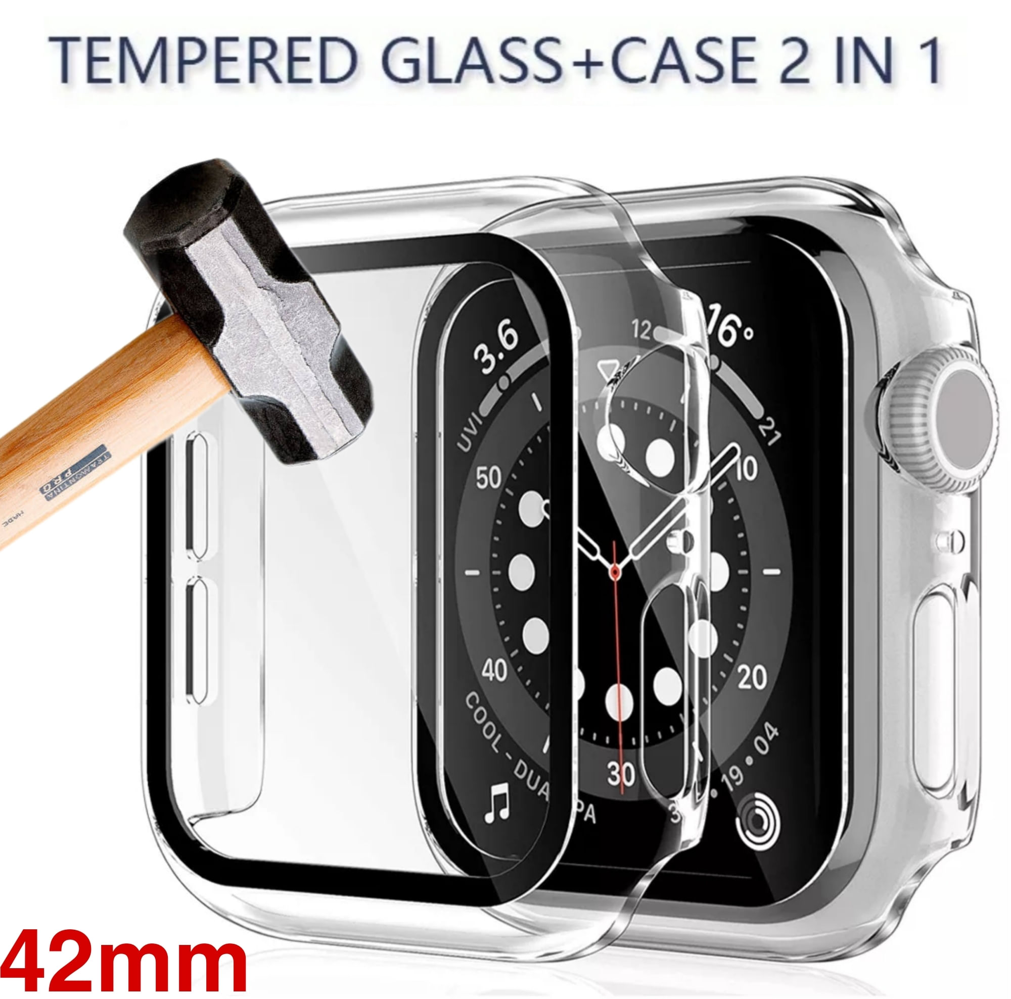 Case Funda 360 para Apple Watch 42mm Serie 1 / 2 / 3 - Clear